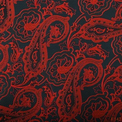 Elegante tessuto per abiti jacquard Paisley – F142 Blazer formale con revers in raso nero
